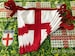 100% Cotton England St George Flag Fabric Bunting Banner World Cup 2022 Football Rugby Euro - 5 Meters 