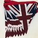 100% Cotton Vintage British Union Jack Double Sided Fabric Bunting Retro Flag Banner - 5 Meters