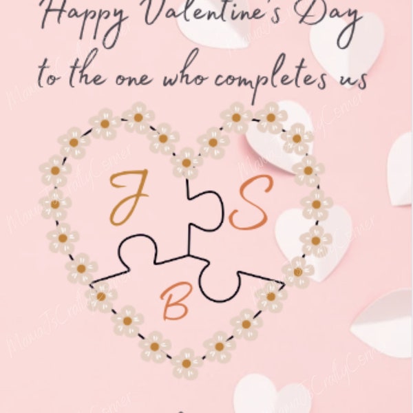 Happy Valentine's Day to the One Who Completes Us Alternative Love Greeting Card (Throuple, Triad, Polyamorous, threelationship, trio)