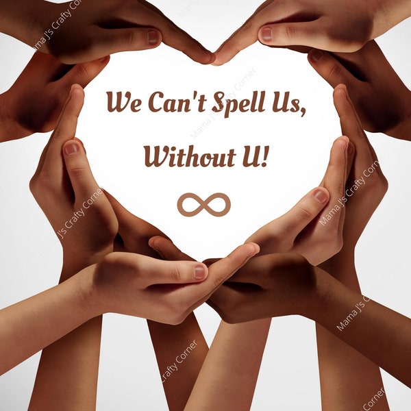 We Can't Spell Us, Without U! Alternative Love Greeting Card (Throuple, Triad, Polyamorous) Valentine Anniversary Everyday