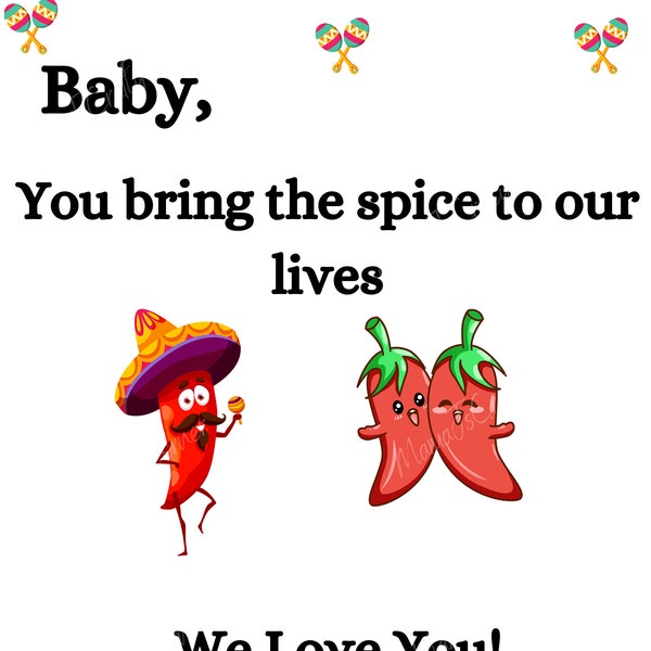 Baby, You Bring the Spice to Our Lives Greeting Card Alternative Love (Throuple, Triad, Polyamorous)