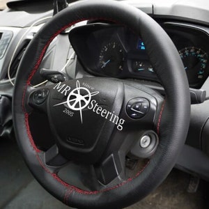 Leather Steering Wheel Cover -  UK