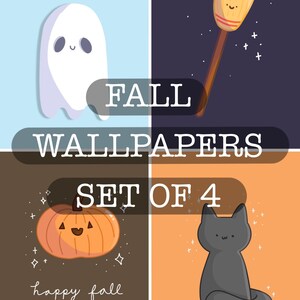 Fall Wallpapers for Phones Pack of 4 / Instant Download/ Phone wallpapers