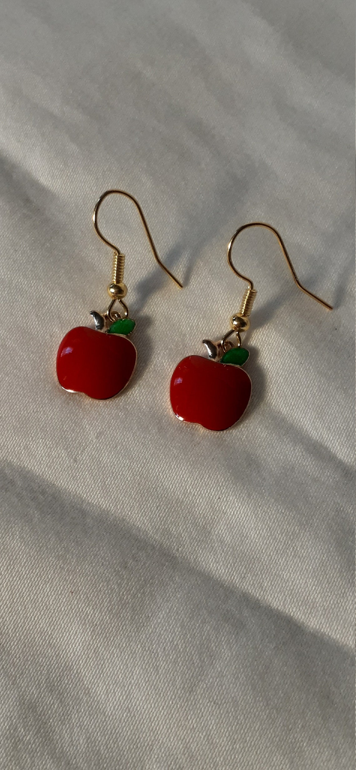 Apple earrings Etsy