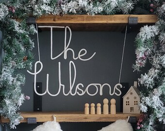 Personalised Family Name sign/ Christmas Family Gift/ Wall Hanging/ Family Home Decor/ House Plaque/ Wedding Gift/ New Home