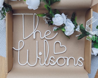 Personalised Family Name sign/ Family Gift/ Wall Hanging/ Family Home Decor/ House Plaque/ Wedding Gift/ Unique Wedding Present/ New Home