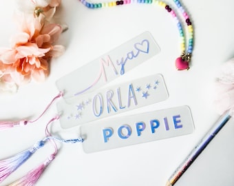 Personalised Pretty Bookmark for Girls . Stocking filler . Book Lover . Party Favors . Reading Corner . Back to school . End of year Gift