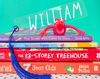 Stocking Filler Name Bookmark . Custom Name . Friend Party Present . Book Lover . Party Bag Gift . Reading Corner . Back to school