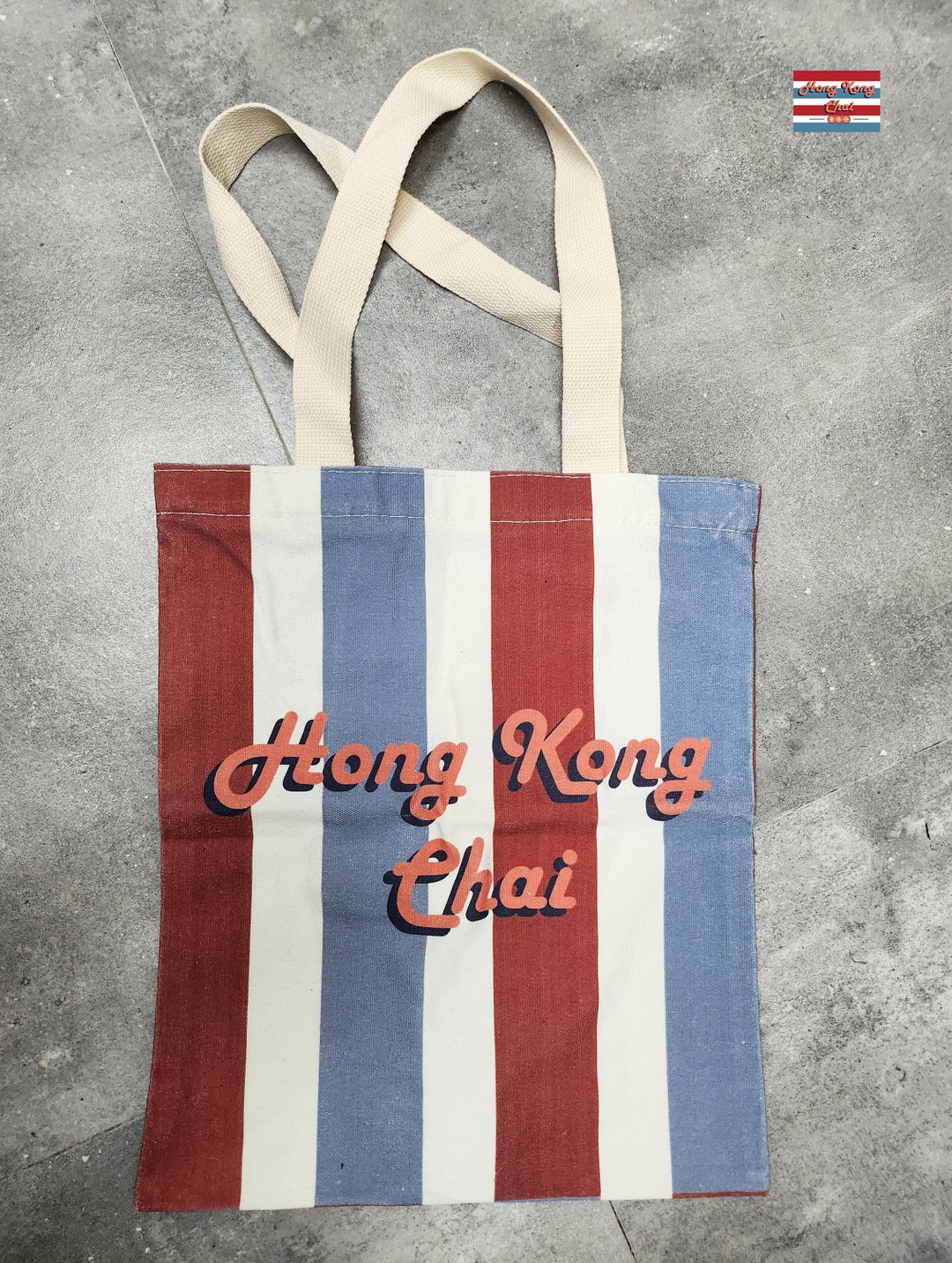 Hong Kong Chai Tote Bag Redwhiteblue Bag Art Tote Bagcanvas Tote Bagtote Bagbook Shop Tote