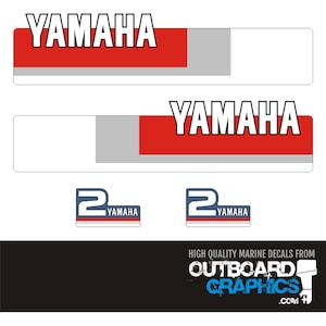 Yamaha 2hp two stroke outboard engine decals/sticker kit + FREE SQUEEGEE