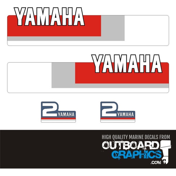 Yamaha 2hp two stroke outboard engine decals/sticker kit