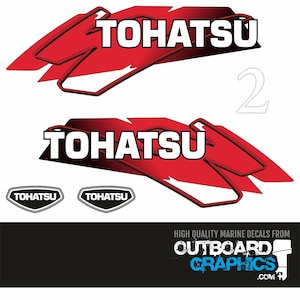 Tohatsu 2hp 2 stroke (2006) outboard engine decals/sticker kit + FREE SQUEEGEE