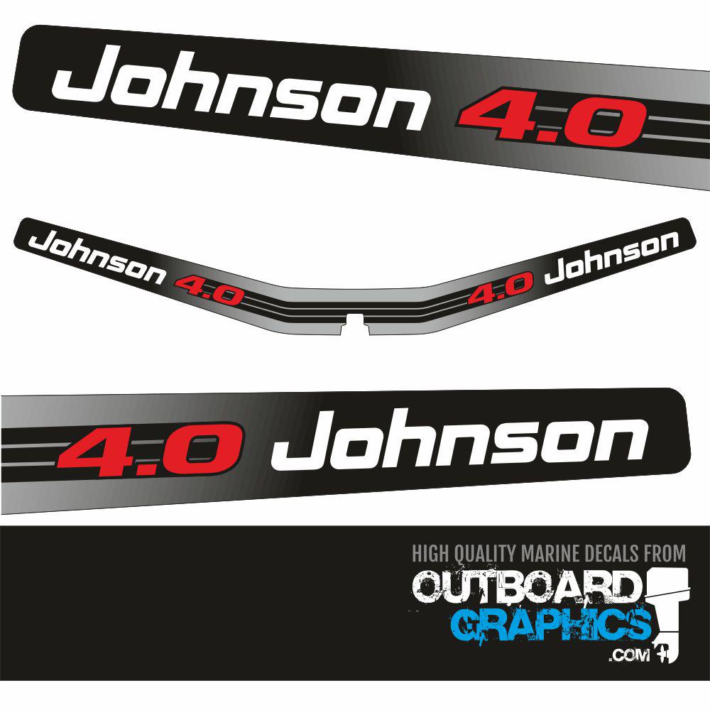 Kit de calcomanías para motores fueraborda Johnson de 4 hp (1996) - España