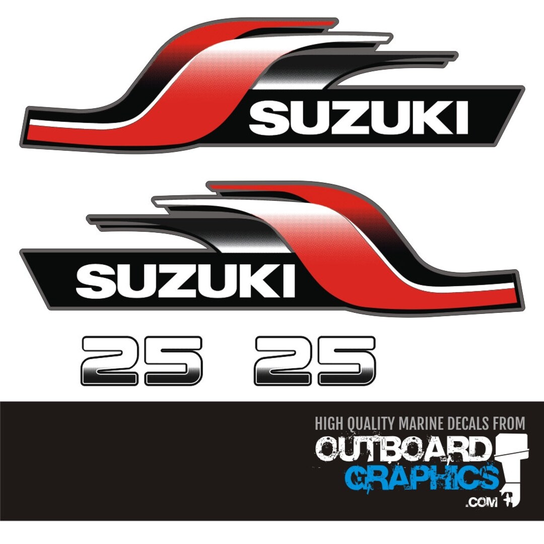 Mercury 25 HP 2-Stroke Outboard Decals - Fits 2001-2006 Sea Pro