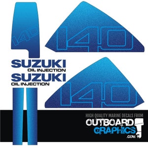 Suzuki DT140 140hp two stroke outboard engine decals/sticker kit + FREE SQUEEGEE