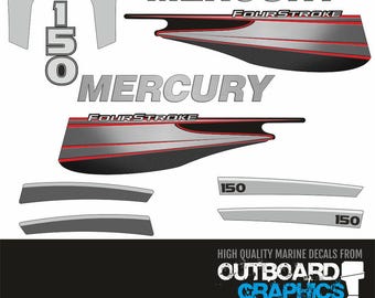 Mercury 150hp four stroke (2016) outboard decals/sticker kit