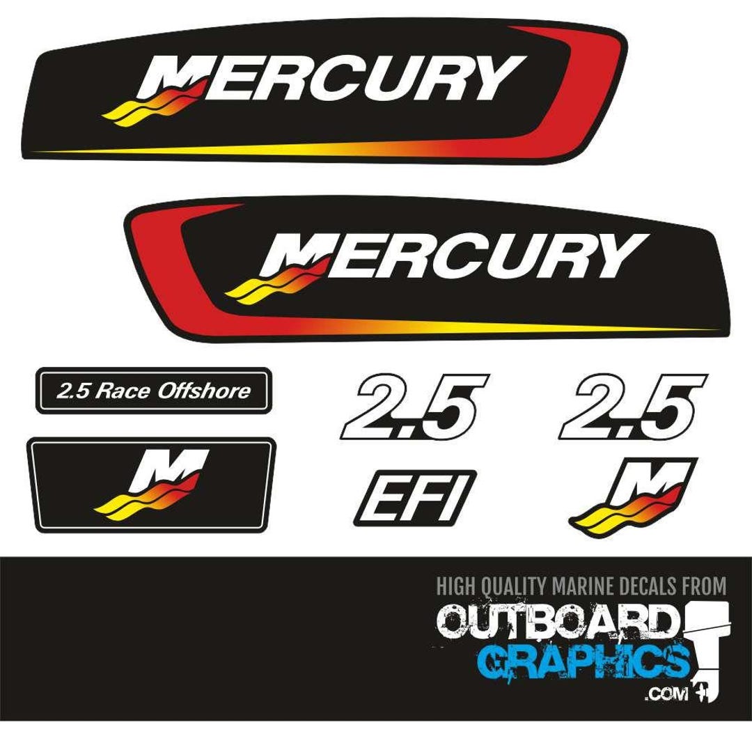 Mercury Racing Alien 2.5l Outboard Decals/sticker Kit - Etsy