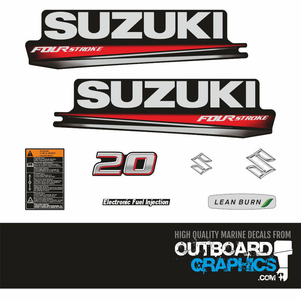 Suzuki DF20 20hp Four Stroke (2019) Outboard Engine Decals/sticker Kit ...