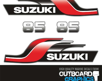 Suzuki DT85 85hp 2 stroke (1997) outboard engine decals/sticker kit - All US orders shipped Duty Paid - No extra duty to pay