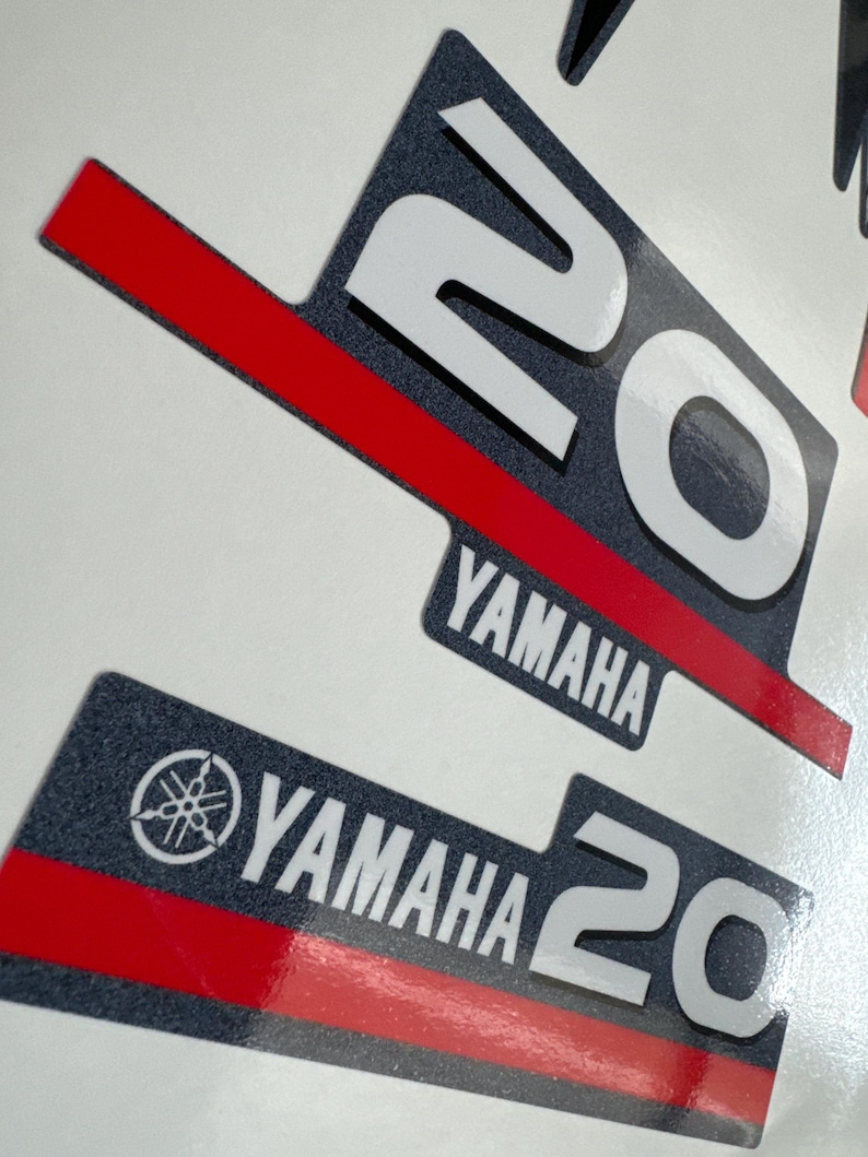 Yamaha 20hp Two Stroke Outboard Engine Decals/sticker Kit - All US ...