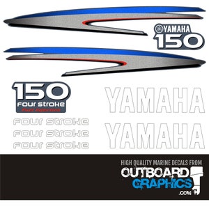 Yamaha 150hp four stroke outboard engine decals/sticker kit + FREE SQUEEGEE