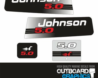 Reproduction Decal Kit For 1974 Johnson 50hp Outboard Motor