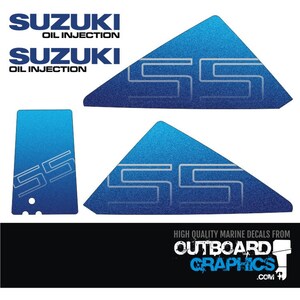 Suzuki DT55 55hp two stroke outboard engine decals/sticker kit + FREE SQUEEGEE