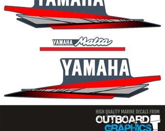 Yamaha 3hp Malta outboard engine decals/sticker kit + FREE SQUEEGEE
