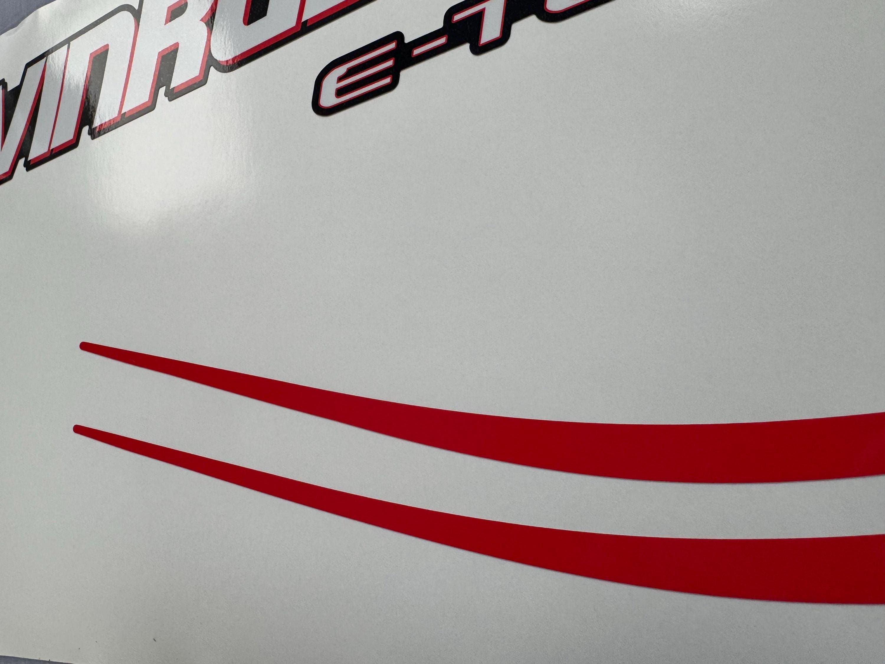 Autocollant Etec pour moteur hors-bord Evinrude (rouge