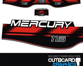 Mercury 115hp two stroke (1998) outboard decals/sticker kit