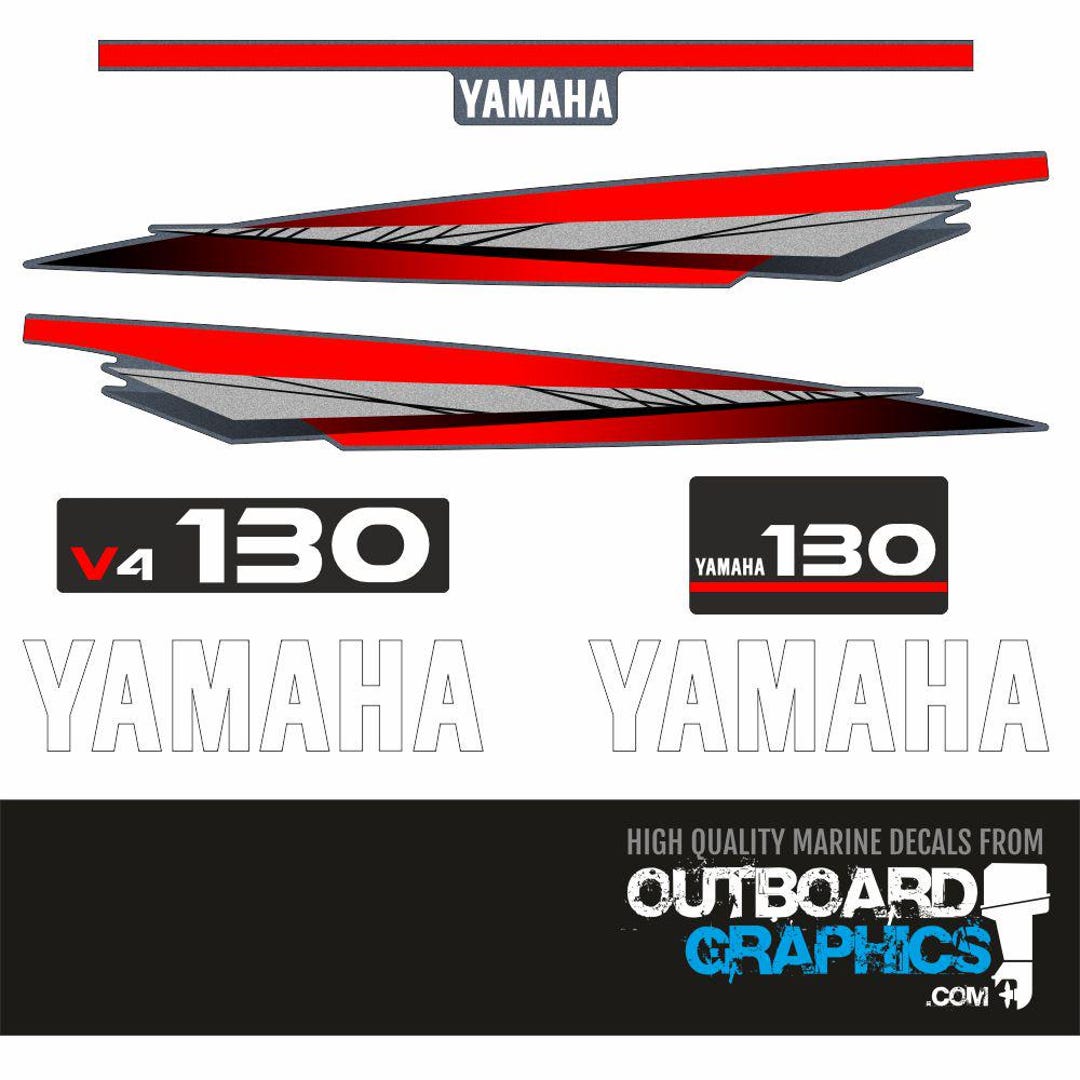 Yamaha 130hp V4 Two Stroke Outboard Engine Decals/sticker Kit - All US ...