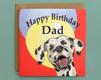 Happy Birthday Dad Dalmatian Card, Happy Birthday Brother