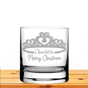 Personalised Engraved Whisky Rum Vodka Brandy Glass Gift Secret Santa Christmas Gifts Present Merry Xmas Designed Gin Glass