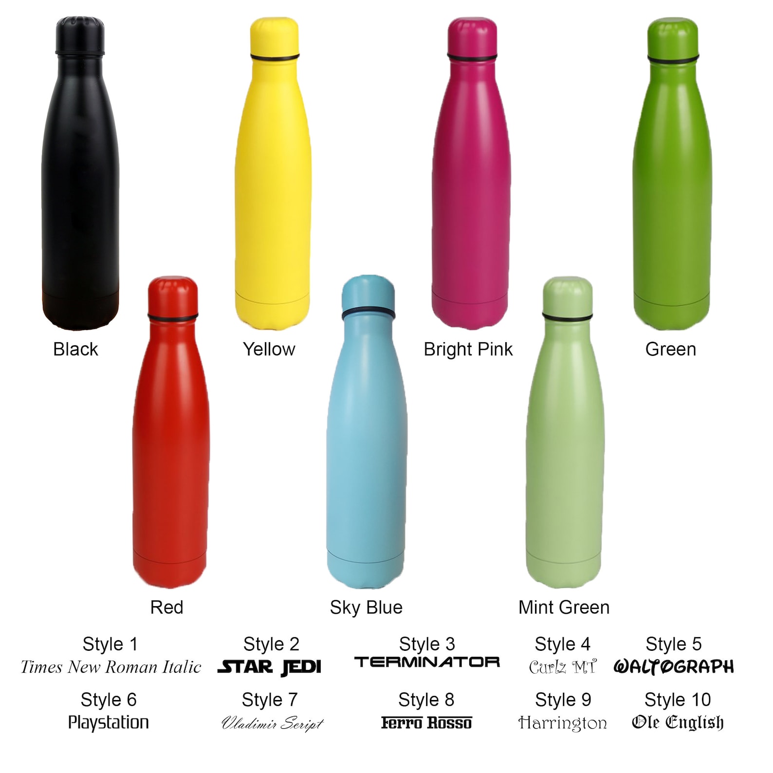 Engraved Chilly Water Bottle Personalised Chilly Insulated Etsy