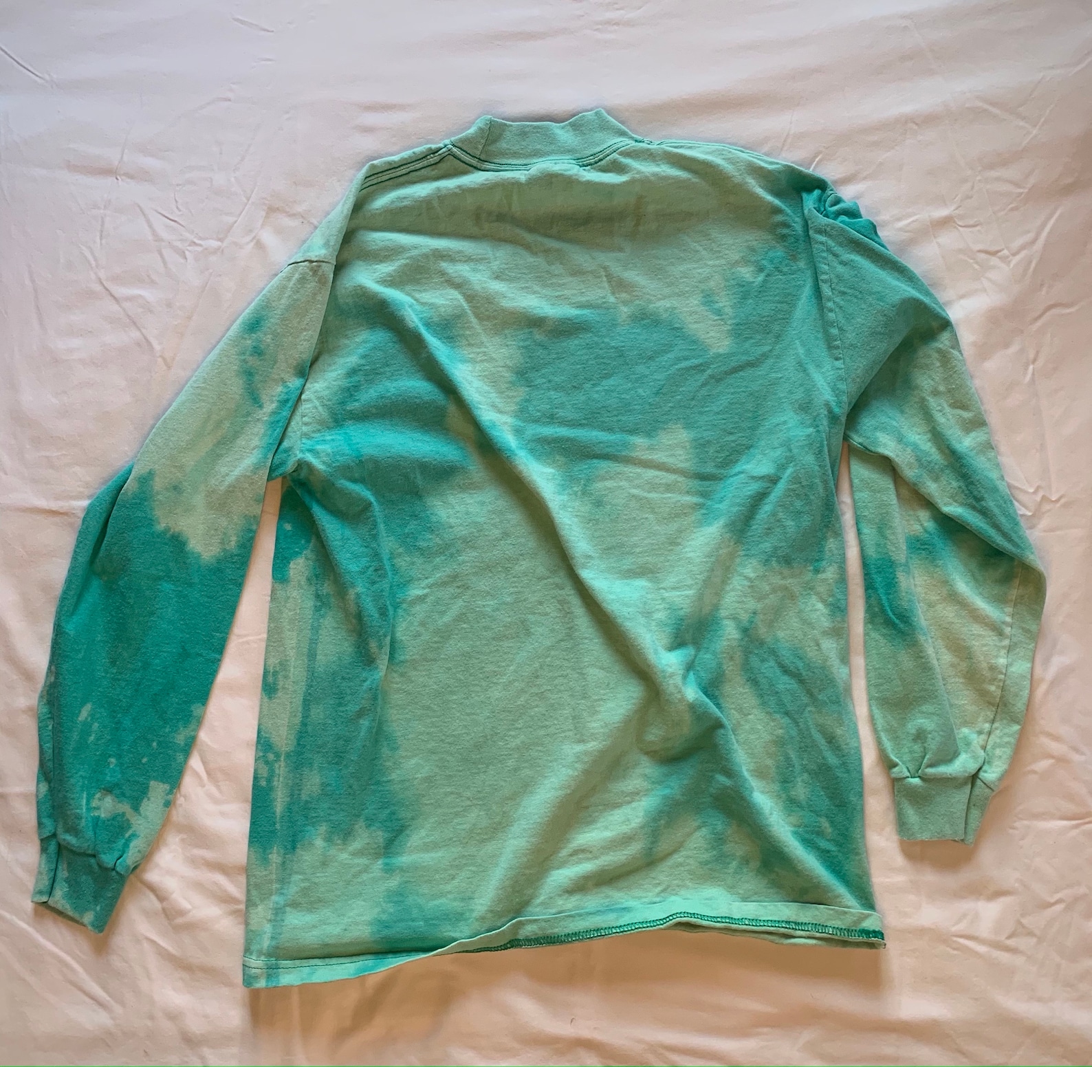 Bleach Dye Green 90's Shirt Etsy