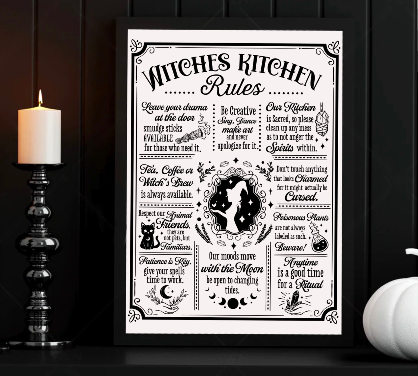 Witches Kitchen Rules SVG Witch Kitchen Svg Witchery Rule Etsy