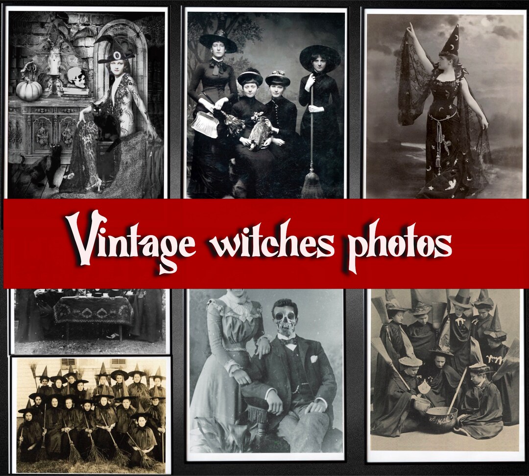 Vintage Witches Photos Antique Wall Art Witchy Prints Pagan Etsy