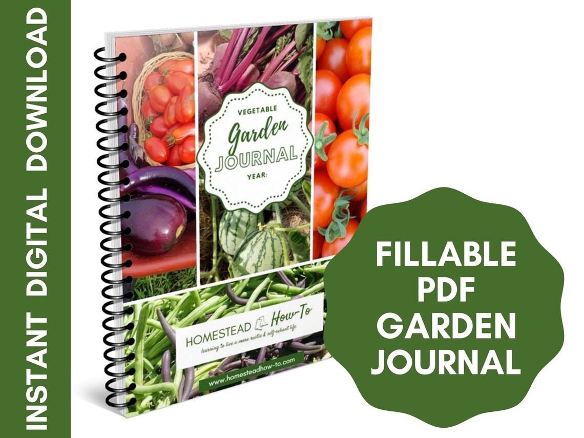 Vegetable Garden Journal FILLABLE PDF Etsy