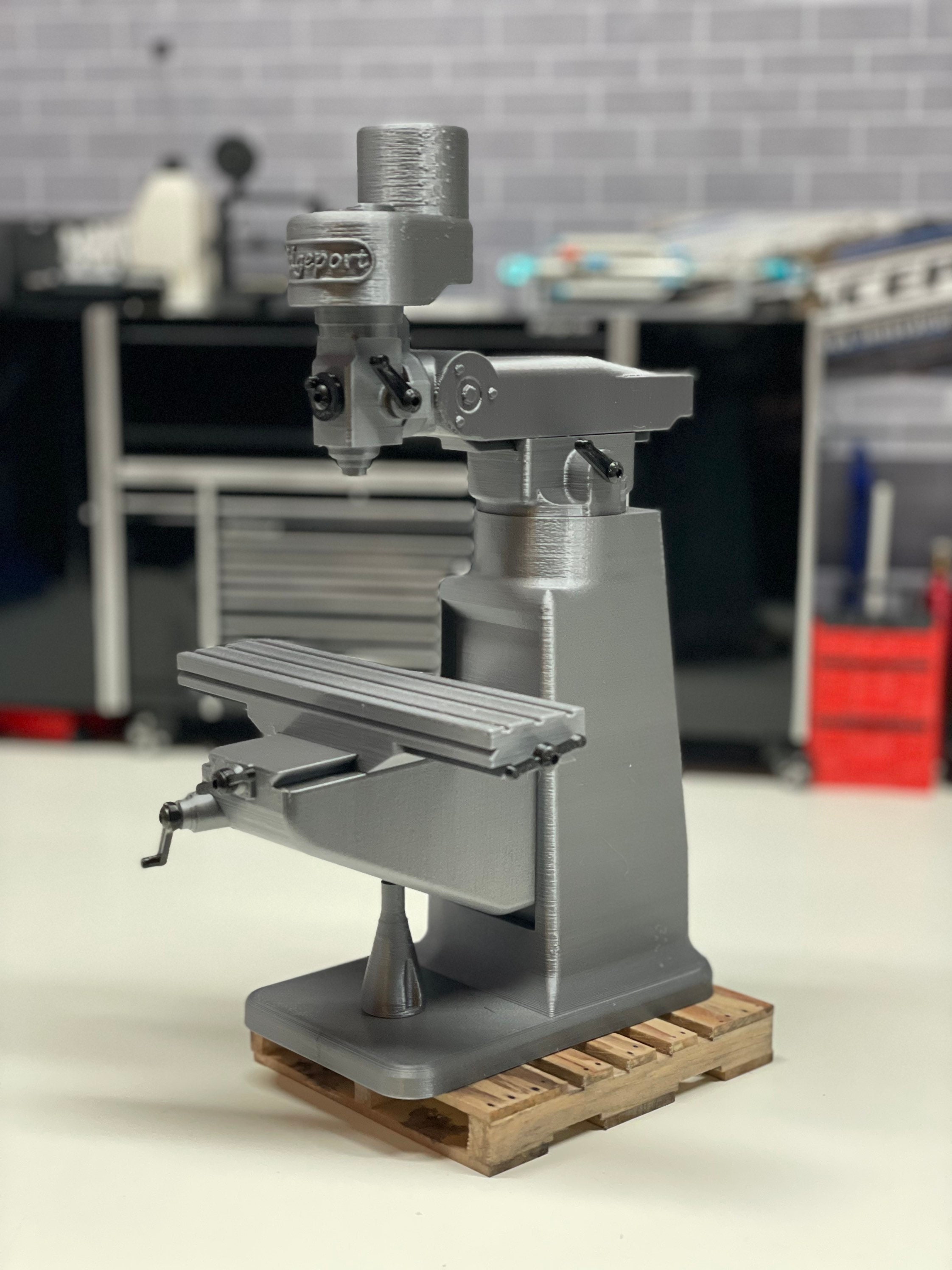 1/10 Scale “Bridgeport” Mill CNC for your Scale Garage Diorama Great Gift for Machinist