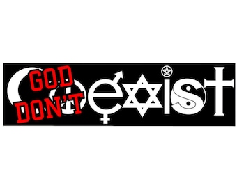 Coexist - Pegatina de humor negro para adultos - Inspiración divertida y desmotivadora para computadora, portátil, botella de agua y parachoques