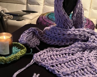 Purple “Skroll” scarf