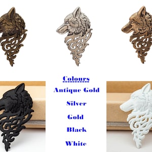 Wixine 5pcs Vintage Gold Silver Brooches for Women Men Lapel Pin Wolf Collar Jewelry Fashion Brooch Pins
