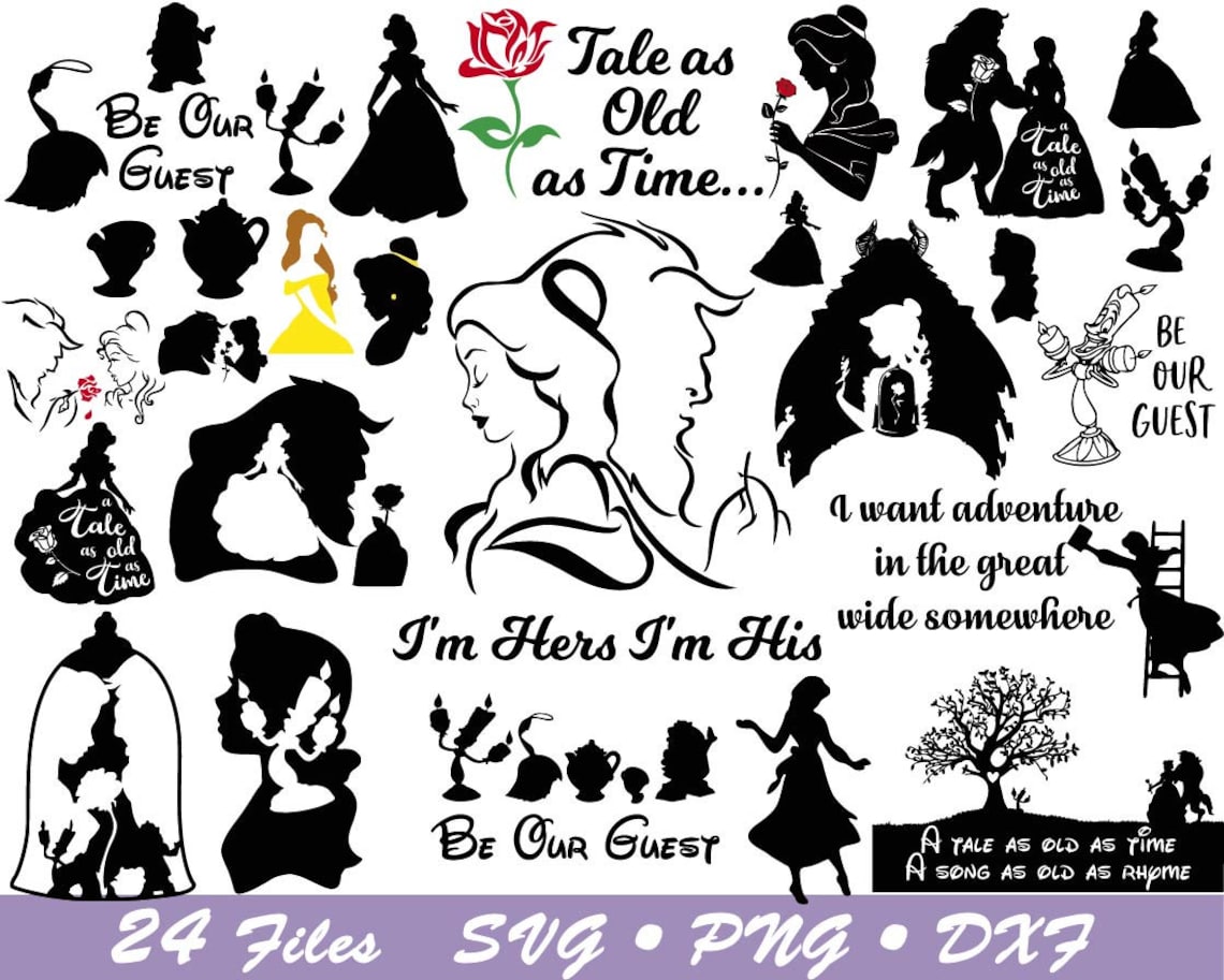 Beauty and the Beast Svg Beauty and the Beast for Cut Files Etsy