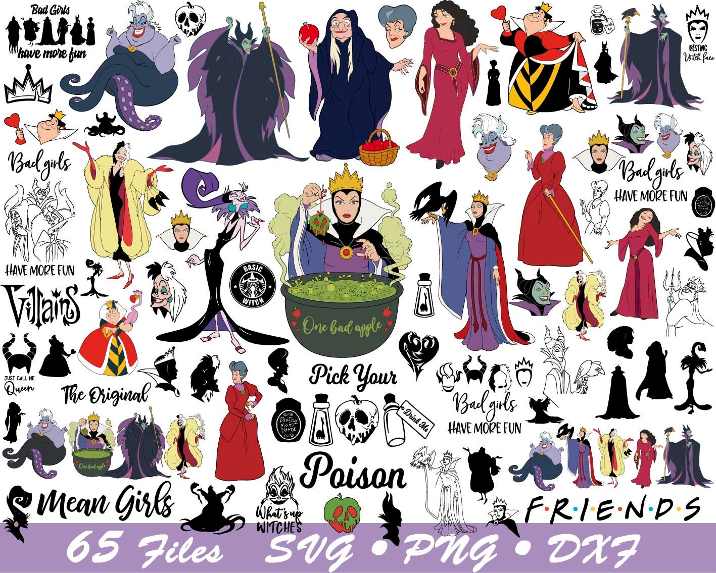 Disney Evil Villains SVG