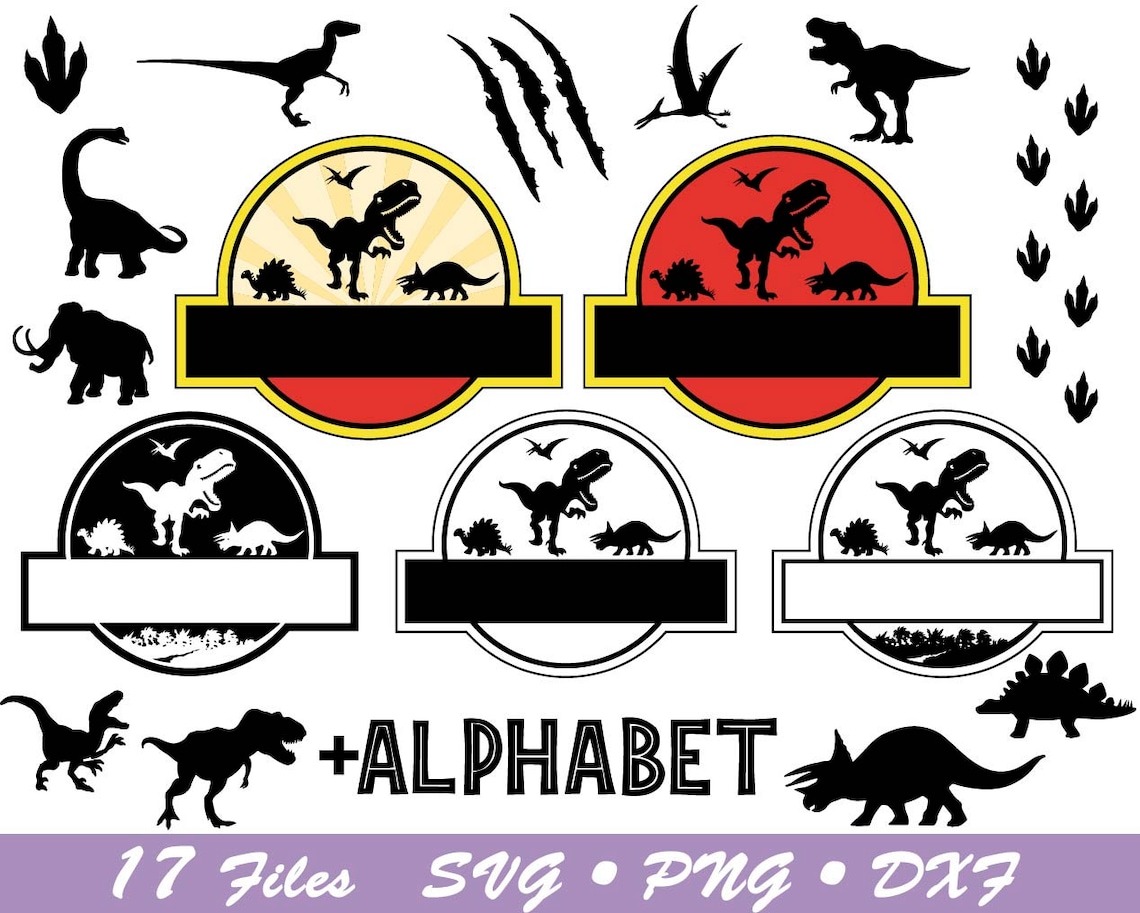 Download Jurassic Park Birthday Template svg dinosaur t-rex svg | Etsy