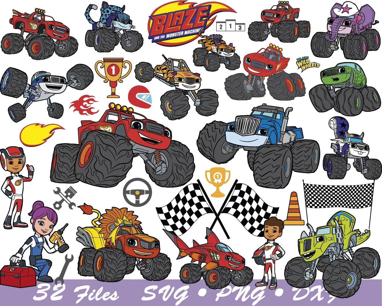 Printable Blaze And The Monster Machines Characters