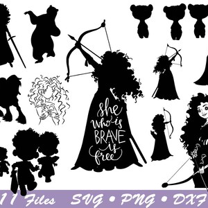 Brave Svg, Merida Svg, Princess Svg, Princess Svg, Princess Merida dxf, Princess Merida Birthday, Brave Printable, Brave cricut file