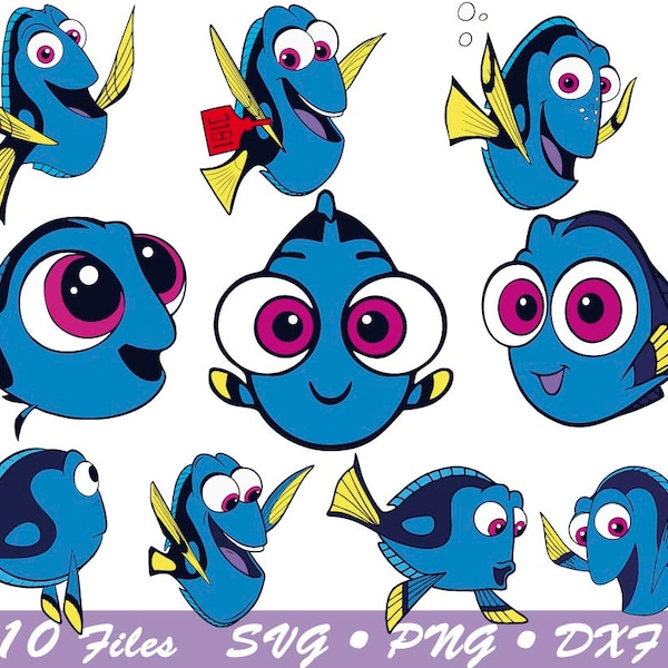 Finding Dory svg, Dory svg, Baby Dory svg, Nemo svg, Marlin svg, Kids Birthday svg, Family Birthday Party svg, Party svg, cricut file