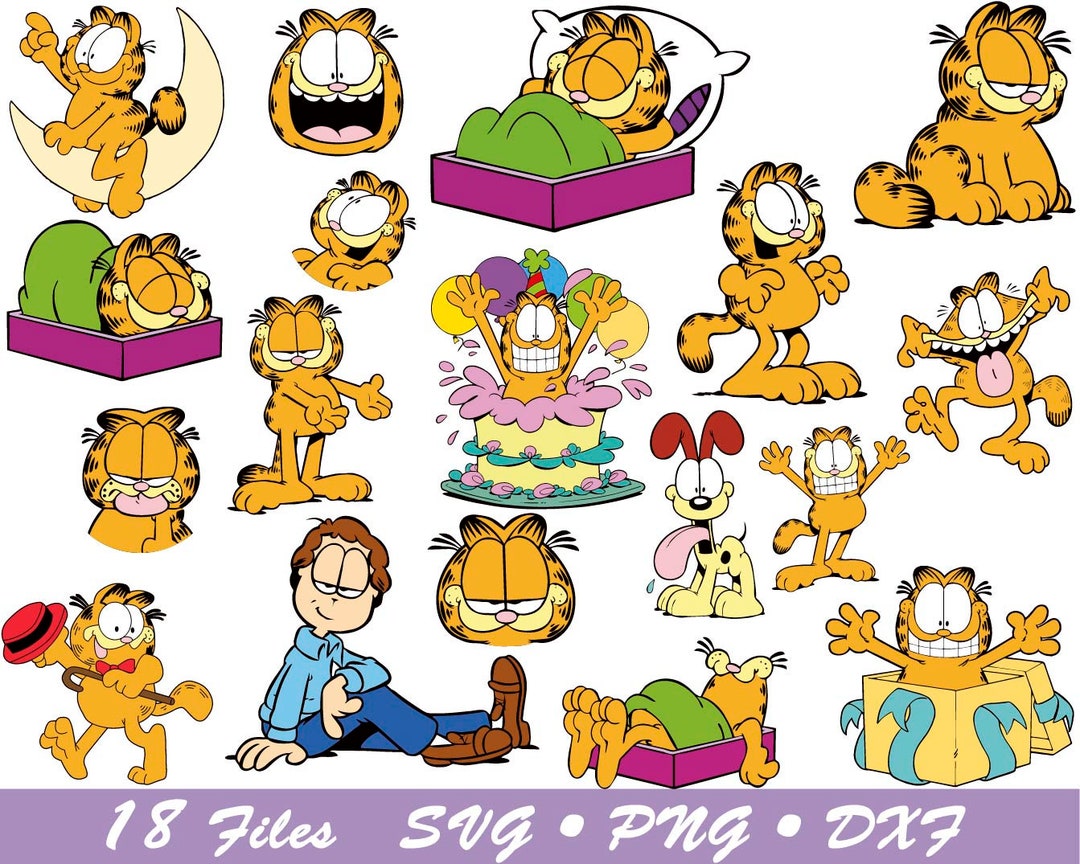Garfield Svg, Garfield Png, Garfield Dxf, Garfield for Cricut, Garfield