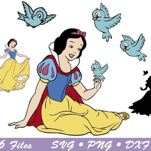 Prinzessin Vögel Birdies Svg, Vogel Schneewittchen, Disney Svg, Vogel Schneewittchen Dxf, Vogel Schneewittchen, Geburtstag Svg, druckbare Png, Cricut-Datei